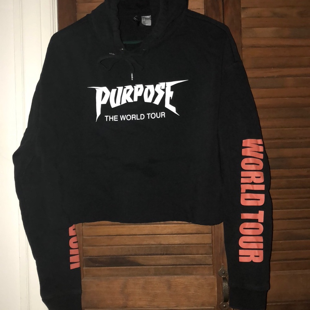 Justin Bieber cropped sweatshirt